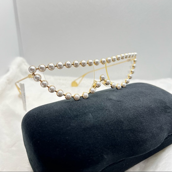 Gucci Authentic Glasses Rare New Unique Pearls Sunglasses Frame - Picture 3 of 8